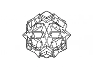 Wireframe Shape Dodecadodecahedron 3D Print Model