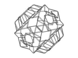Wireframe Shape Dodecadodecahedron 3D Print Model
