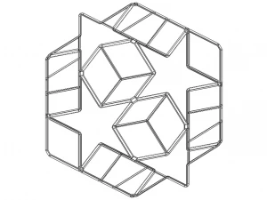 Wireframe Shape Dodecadodecahedron 3D Print Model