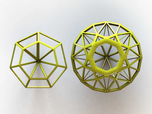 Wireframe Diamond Gem 3D Print Model