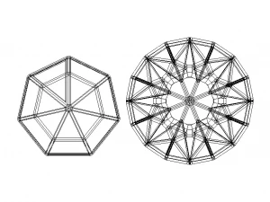 Wireframe Diamond Gem 3D Print Model