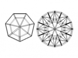 Wireframe Diamond Gem Modello di stampa 3D