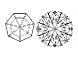 Wireframe Diamond Gem 3D Print Model