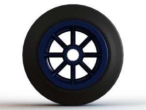 100mm Solid Plastic Caster Wheel 3D Print Model
