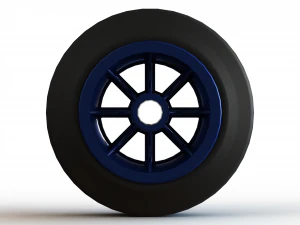 100mm Solid Plastic Caster Wheel 3D Print Model