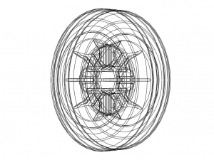 100mm Solid Plastic Caster Wheel 3D Print Model