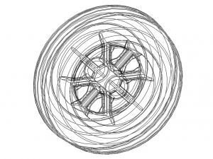 100mm Solid Plastic Caster Wheel 3D Print Model
