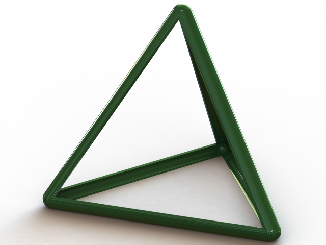 Wireframe Tetrahedron Modello di stampa 3D .c4d .max .obj .3ds .fbx .stl .blend 