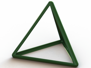 Wireframe Tetrahedron 3D Print Model