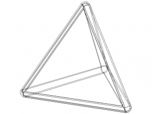 Wireframe Tetrahedron Modello di stampa 3D