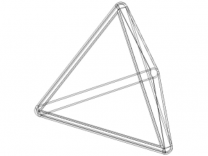 Wireframe Tetrahedron Modello di stampa 3D