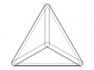 Wireframe Tetrahedron Modello di stampa 3D