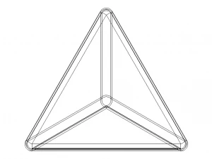 Wireframe Tetrahedron 3D Print Model