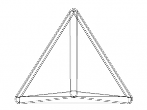 Wireframe Tetrahedron Modello di stampa 3D