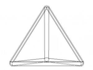 Wireframe Tetrahedron 3D Print Model