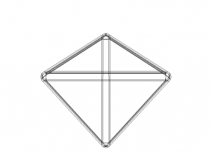 Wireframe Tetrahedron Modello di stampa 3D