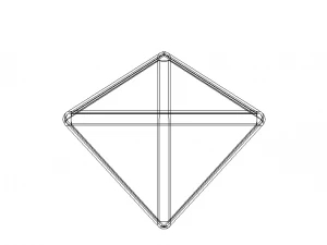 Wireframe Tetrahedron 3D Print Model