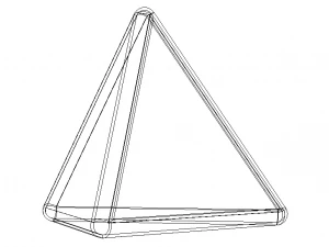 Wireframe Tetrahedron 3D Print Model