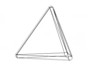 Wireframe Tetrahedron 3D Print Model