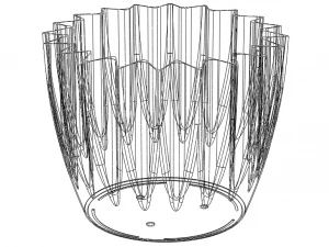Plastic Plant Pot 6 Inch 3D Print Model