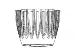 Plastic Plant Pot 6 Inch 3D Print Model