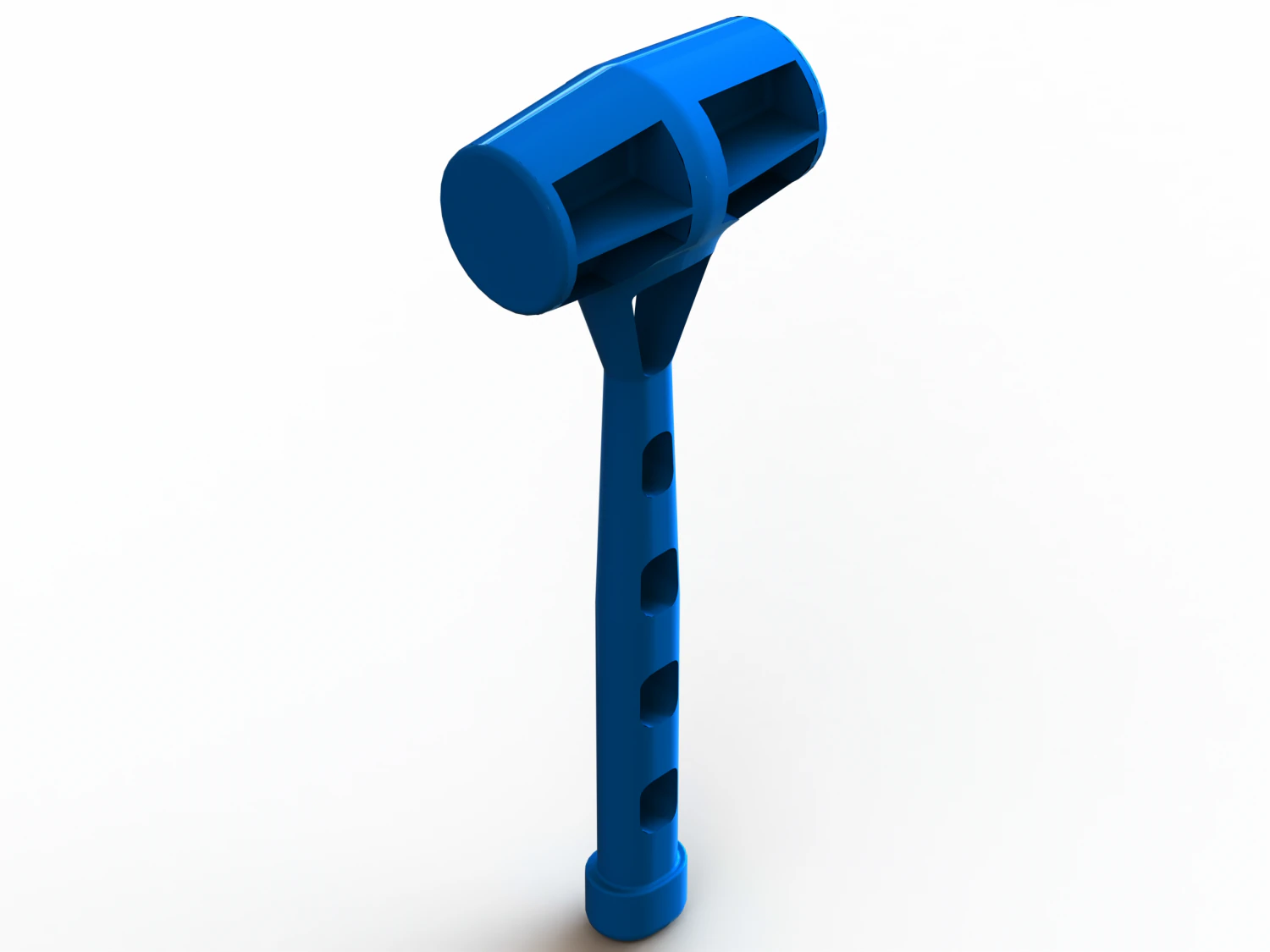 Blue Plastic Peg Hammer 3D Print Model .c4d .max .obj .3ds .fbx .stl .blend 