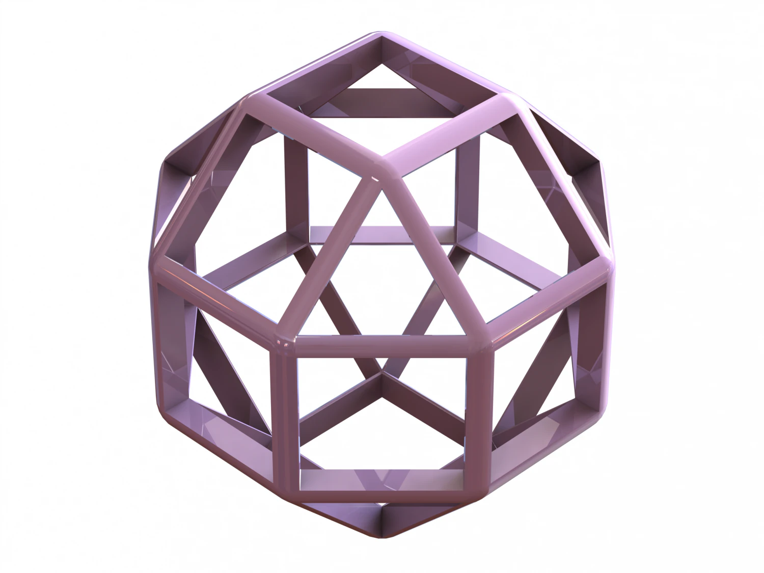 Wireframe Shape Rhombicuboctahedron 3D Print Model .c4d .max .obj .3ds .fbx .stl .blend