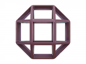 Wireframe Shape Rhombicuboctahedron 3D Print Model