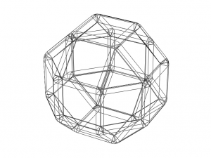 Wireframe Shape Rhombicuboctahedron Modèles 3D en vedette