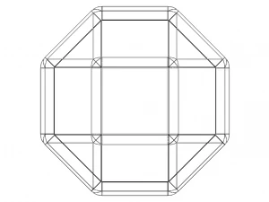 Wireframe Shape Rhombicuboctahedron 3D Print Model