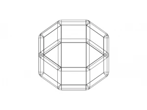Wireframe Shape Rhombicuboctahedron 3D Print Model
