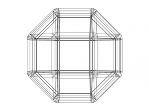 Wireframe Shape Rhombicuboctahedron 3D Print Model