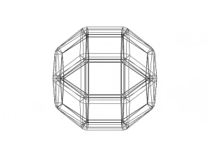 Wireframe Shape Rhombicuboctahedron 3D Print Model