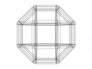 Wireframe Shape Rhombicuboctahedron 3D Print Model