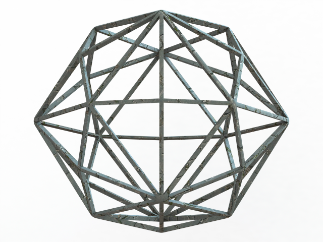 Wireframe Shape Disdyakis Dodecahedron Modèles 3D en vedette .c4d .max .obj .3ds .fbx .stl .blend 