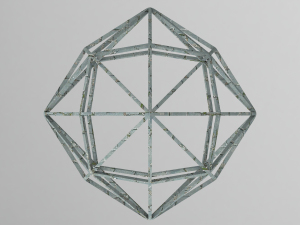 Wireframe Shape Disdyakis Dodecahedron Modèles 3D en vedette