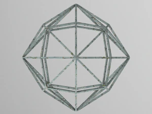 Wireframe Shape Disdyakis Dodecahedron 3D Print Model