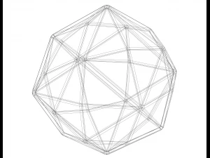 Wireframe Shape Disdyakis Dodecahedron 3D Print Model