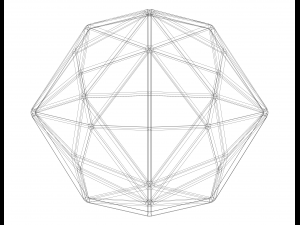 Wireframe Shape Disdyakis Dodecahedron Modèles 3D en vedette