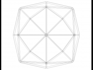 Wireframe Shape Disdyakis Dodecahedron Modèles 3D en vedette