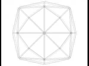 Wireframe Shape Disdyakis Dodecahedron 3D Print Model