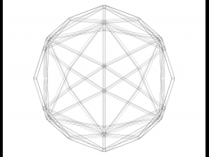 Wireframe Shape Disdyakis Dodecahedron Modèles 3D en vedette