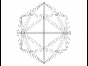 Wireframe Shape Disdyakis Dodecahedron Modèles 3D en vedette