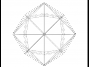 Wireframe Shape Disdyakis Dodecahedron Modèles 3D en vedette