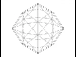 Wireframe Shape Disdyakis Dodecahedron 3D Print Model