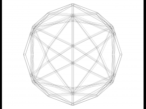 Wireframe Shape Disdyakis Dodecahedron Modèles 3D en vedette