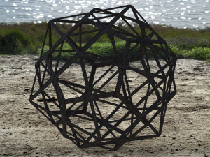 Wireframe Shape First Stellation of Icosidodecahedron 3D-printmodel