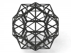 Wireframe Shape First Stellation of Icosidodecahedron 3D Print Model