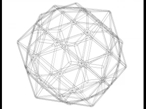 Wireframe Shape First Stellation of Icosidodecahedron 3D Print Model