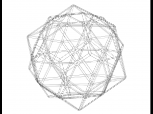 Wireframe Shape First Stellation of Icosidodecahedron 3D Baskı Modeli